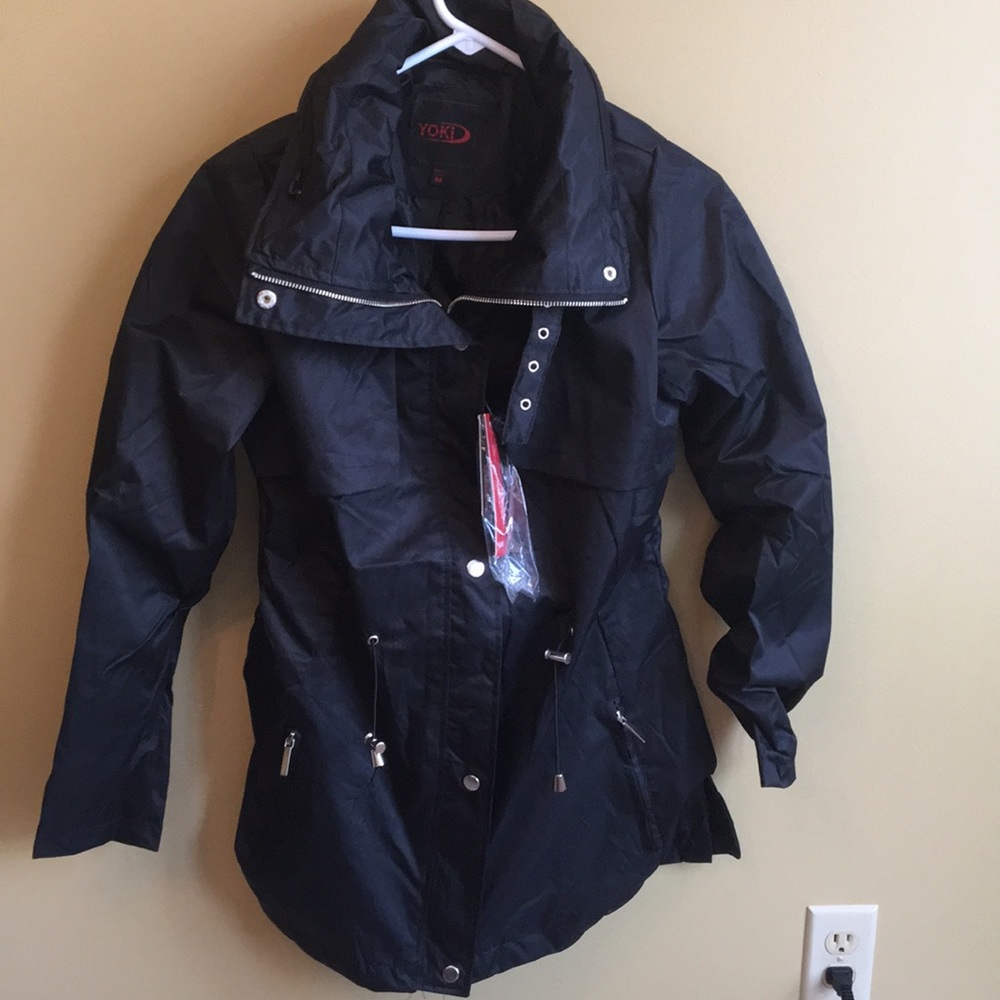Black Hooded Anorack Jacket